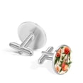 thumbnail image 3 of Peach Elegant Men's Stainless Steel Cufflinks Set for Formal Attire + Corporate Events, 3 of 6