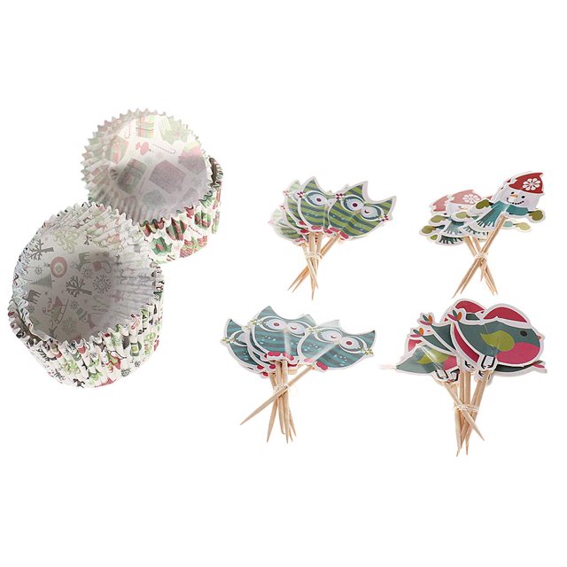 24 Juegos Cupcake Wrappers Cake Toppers Decoración Para Bodas Suministros Para Fiestas De Cumpleaños Macarena Primero de la torta