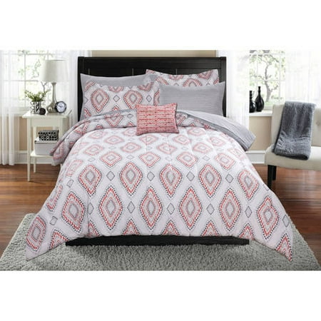 Mainstays Double Diamond Bed in a Bag Coordinating Bedding Set