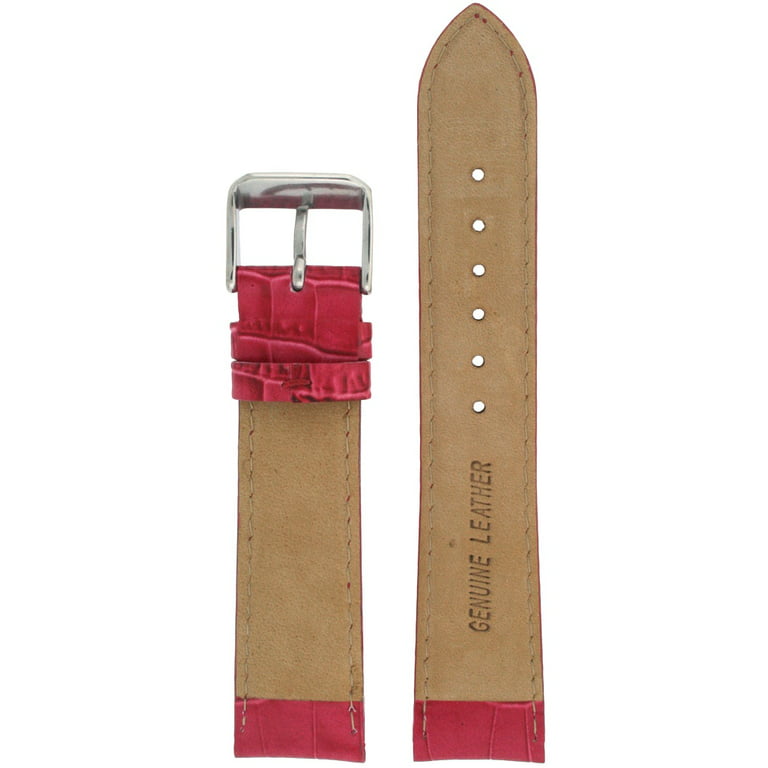 12 mm Pink Genuine Leather Strap for Women