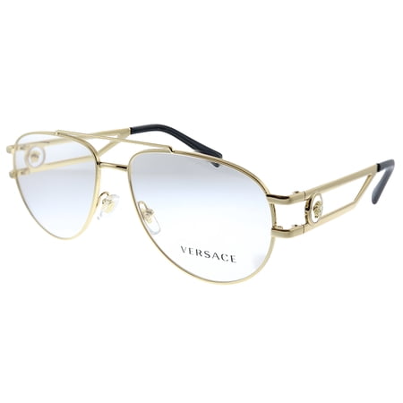 Versace VE 1269 Metal Womens Aviator Optical Eyeglasses Gold 57mm Adult