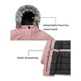 thumbnail image 6 of Wantdo Women's Plus Size Mid Length-Sleeve Parka Jacket Quilted Zip Up Winter Coats Pink 4X, 6 of 8