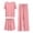 01_Red, variant on Womens Casual Outfits Pants Suit 3 Piece Set Soft Seamless Comfortable Summer Basic Solid Color Trousers with Top Plus Size Sets 01_Green,XXL