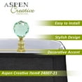 thumbnail image 5 of Aspen Creative 24007-21 Light Green Faceted Crystal Lamp Finial in Brass Plated Finish, 2-1/4" Tall (1 Pack), 5 of 7