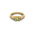 thumbnail image 1 of 925 Argent Sterling Or Vermeil 6mm Rond Citron Quartz Solitaire Femmes Anneau, 1 of 3