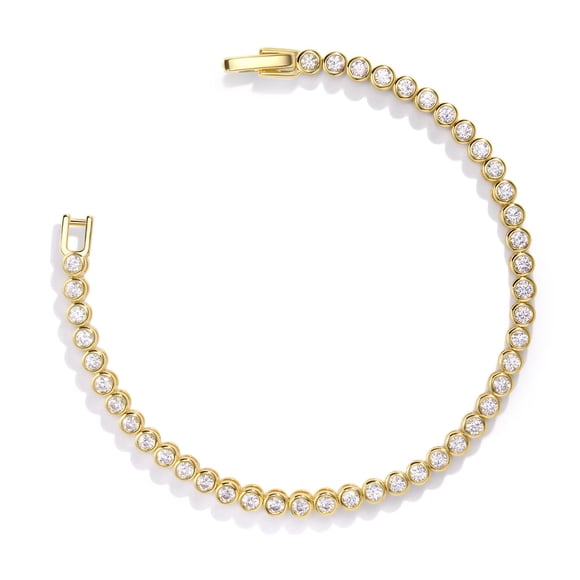 Pulsera Tennis Pearich en Oro Laminado 14K con Circonia Cúbica