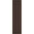 thumbnail image 5 of Ekena Millwork 16 1/8"W x 28"H True Fit PVC Three Board Joined Board-n-Batten Shutters, Raisin Brown (Per Pair - Hardware Not Included), 5 of 9