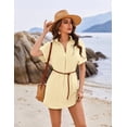 thumbnail image 4 of Vestido de playa con cuello en V AI'MAGE para mujer, color beige, 4 of 6