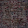 thumbnail image 1 of Ahgly Company Machine Washable Indoor Square Abstract Eggplant Purple Area Rugs, 6' Square, 1 of 7