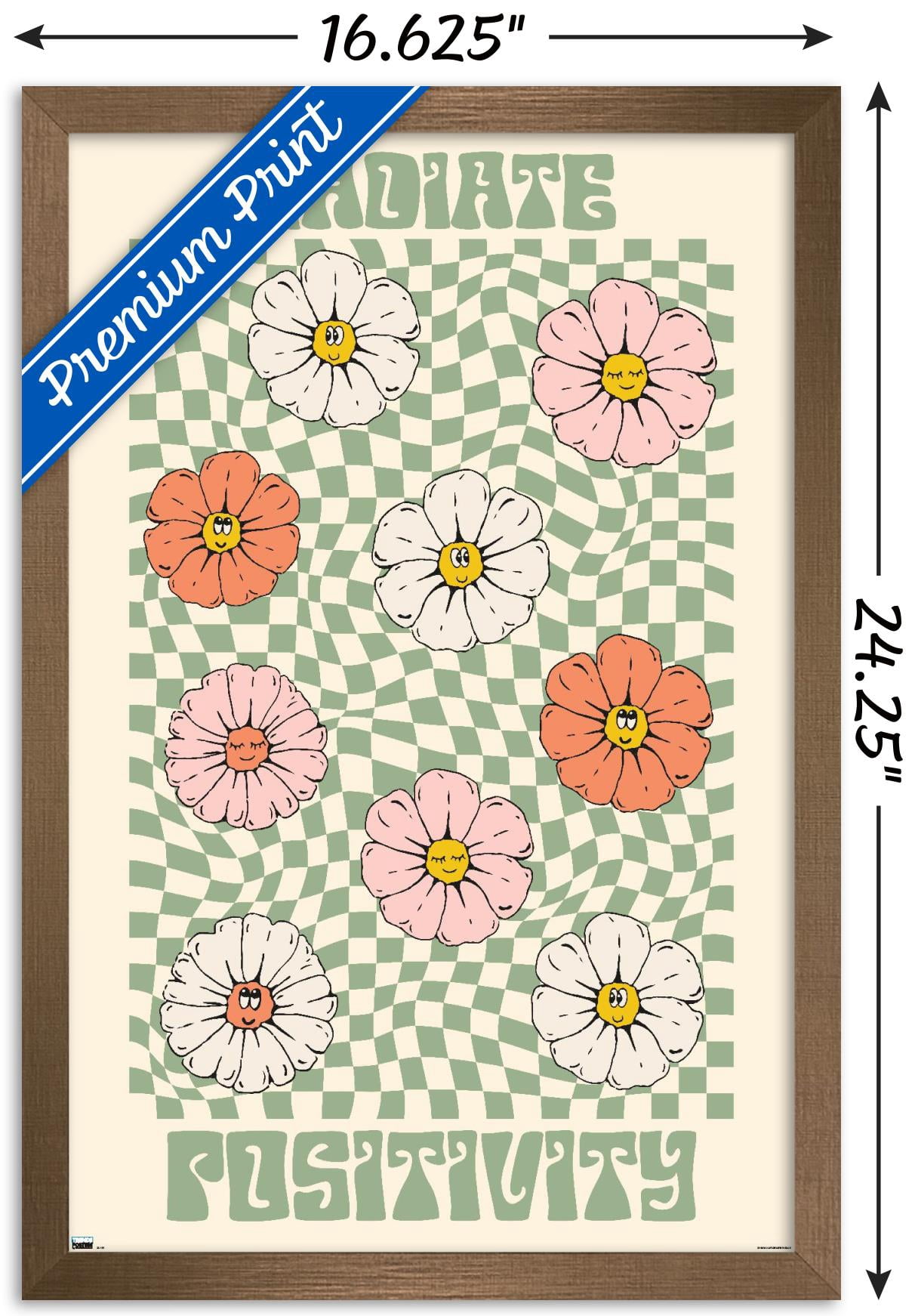 Radiate Positivity Wall Poster, 14.725" x 22.375" Framed