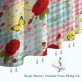 thumbnail image 6 of Pioneer Flower Floral Print Pattern Shower Curtain 36"x72", Bathroom Decorative Shower Curtain Set with 12 Hooks, Waterproof Washable, 6 of 6