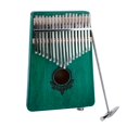 thumbnail image 3 of Kalimba Portátil de 17 Teclas Cuerpo de Madera de Caoba con Pastilla Sincero Verde, 3 of 10