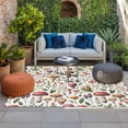 thumbnail image 2 of Mushroom Outdoor Rug for Patio/Deck/Porch, Non-Slip Large Area Rug 4 x 6 Ft, Fall Country Leaf Plant Flower Fruit Indoor Outdoor Rugs Washable Area Rugs, Reversible Camping Rug Carpet Runner, 2 of 8
