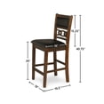 thumbnail image 6 of New Classic Furniture Gia 5-Piece Transitional Wood Dining Set in Brown, 6 of 14