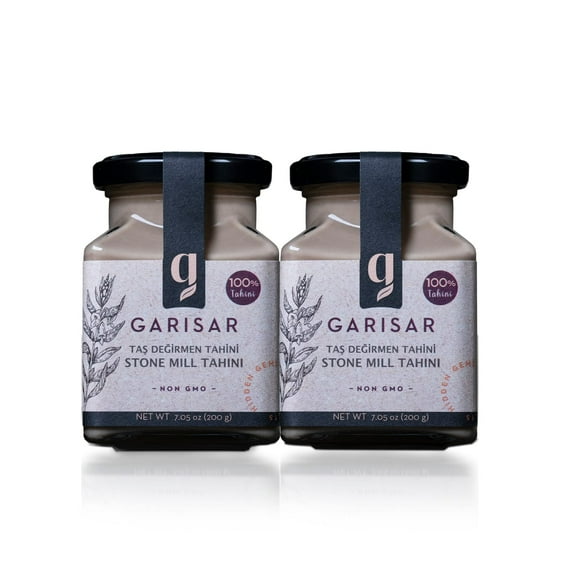 Garisar Turkish Tahini, Sesame Tahini Paste for Hummus, 7.05OZ (Pack of 2)