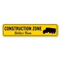 thumbnail image 2 of Construction Zone Novelty Decor, Metal Wall Sign - 4x18 Inches, 2 of 4