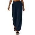 thumbnail image 6 of Lutiedan Joggers Pants for Women Wide Leg Baggy Athletic Pants High Waisted Casual Trendy Workout Pants with Pocket S-XXL, 6 of 8