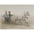 thumbnail image 2 of Adolf Jossifowitsch Charlemagne 18x14 Gold Ornate Wood Frame and Double Matted Museum Art Print Titled - A Sleigh Ride (1855), 2 of 4