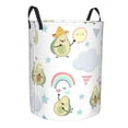 thumbnail image 2 of Daiia green Blue Avocado Laundry Hamper With Handles Large Storage Basket/Toy Organizer/Dirty Clothes Collapsible Waterproof For College Dorms, Bedroom,Bathroom, 2 of 8