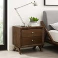 thumbnail image 2 of Modern Contemporary Urban Design Bedroom Living Room Nightstand End Table, Wood, Brown Natural, 2 of 5