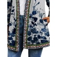 thumbnail image 4 of FASHIONWT Women Vintage Ethnic Open Front Cover-up Kaftan Kimono Shawl Cardigan, 4 of 4