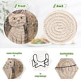 thumbnail image 4 of White Cat in Wall 6 Pcs Drink Coasters with Holder Absorbent Coasters Woven Coasters for Drinks Table Desk Protection Home Decor, 4 of 7