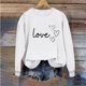 thumbnail image 2 of Sudadera Penkiiy Valentine para mujer: lindas camisetas del día de San Valentín Love Heart Graphic Print Suéter de manga larga Tops XS White, 2 of 5