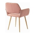 thumbnail image 3 of HomeRoots 521962 30.7 x 22 x 20.8 in. Pink Upholstered Velvet Open Back Dining Chair, 3 of 3