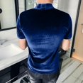 thumbnail image 7 of INCERUN Men's Crew Neck Wet Look Short Sleeve T-Shirt, 7 of 7