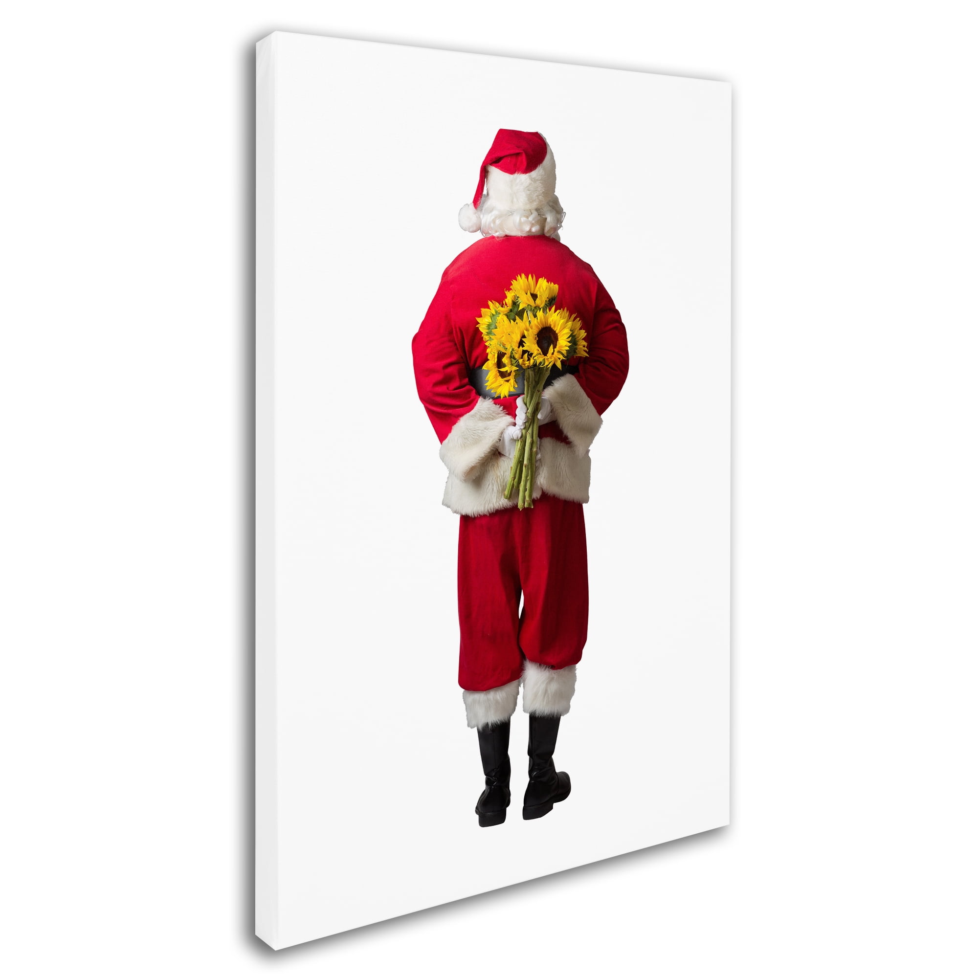 Trademark Fine Art 'Santa-sunflowers2-12106' Canvas Art by Ed Wheeler