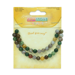 Expo Int'l Indian Agate Beads - 6mm - 36 pcs.