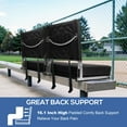 thumbnail image 3 of FREESKY Portable Stadium Seat for Bleachers, 2.8" Extra Thick Padded Cushion, 380lbs Capacity Foldable Chair with Back Support for Sports, Camping, Outdoor, Black, 3 of 7