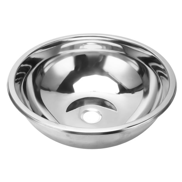 Fregadero De Preparación De Barra, Fregadero De Barra Redonda De Acero Inoxidable, Práctico, Fácil De Instalar, 360 Mm De Diámetro Para Barcos Y Yates