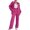 Red, variant on Women 2 Piece Outfits Casual Long Sleeve Loose Fit Button Down Shirts Blouses Tops Wide Leg Long Pants Sets,Size:L