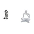 thumbnail image 1 of Figura de escritorio,Estatua de caballero,estatuilla,escultura,artesanía,decoración de escritorio,Figura de lector abstracto,Estatua de pensador, 1 of 8