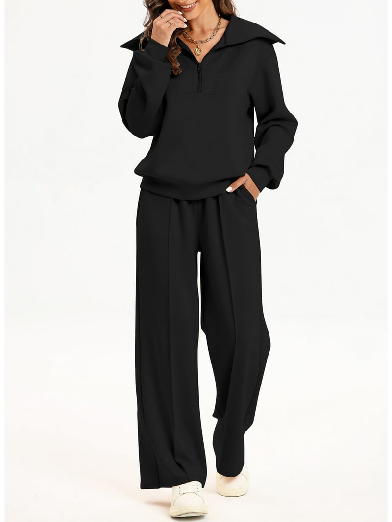DOKOTOO Womens Sweatsuits Piece Sets Oversized Fleece Lining