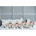 thumbnail image 2 of Ambesonne Christmas Throw Pillow Cover 4 Pack, Snowy Woodland Holiday, 16", White and Red, 2 of 5