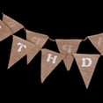 thumbnail image 2 of Hytrove Banderín Triángular De Cumpleaños En Arpillera Natural Color Café Para Uso En Fiestas, 2 of 8
