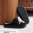 thumbnail image 3 of ZELAND Highland Cow Print Fuzzy Winter House Slippers for Men & Women - Warm, Non-Slip, Holiday Gift Indoor Shoes, 3 of 5