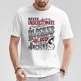 thumbnail image 5 of Never Underestimate Blocker Family Name TShirt, 5 of 6