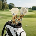 thumbnail image 5 of Yuyamidu Retro Sunflowers Golf Club Head Cover with Soft Lining Blue Butterfly Golf Club Cover Waterproof PU Leather Hybrid Fairway Driver Headcover Golf Gift for Golfers, 5 of 8