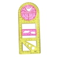 thumbnail image 2 of Multifunctional Geometric Ruler Supplies Office Mathematics allow slightly Drawing Template Red Yellow Primary, 2 of 7