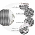 thumbnail image 6 of Geometric Lattice,Waterproof Fabric Shower Curtain,Black Grey Classic Farmhouse Plaid Waterproof Fabric Shower Curtain for Bathroom Curtains Bathtubs Shower Curtains with 12 Hooks Standard 66x72, 6 of 8