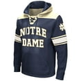 thumbnail image 2 of Men's Colosseum Navy Notre Dame Fighting Irish Big & Tall Hockey Lace-Up Pullover Hoodie, 2 of 3