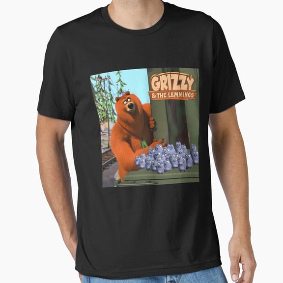 New Grizzy And The Lemmings Retro Cartoon Forest Friends Unisex T-Shirt, up to size 5XL