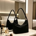 thumbnail image 4 of EARKITY Women's Solid Color Handheld Bag Large Capacity Soft Nylon Bag Armpit Bag Style Shoulder, 4 of 5