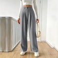 thumbnail image 7 of LWFFDAW Wide Leg Dress Pants for Women High Waist Baggy Slacks Pant Summer Lightweight Comfy Business Work Trousers with Pockets, 7 of 7