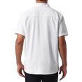 thumbnail image 3 of INSPIRE CHIC Mens Linen Shirts Short Sleeve Button Down Casual Summer Hawaiian Beach Shirts XL White, 3 of 5