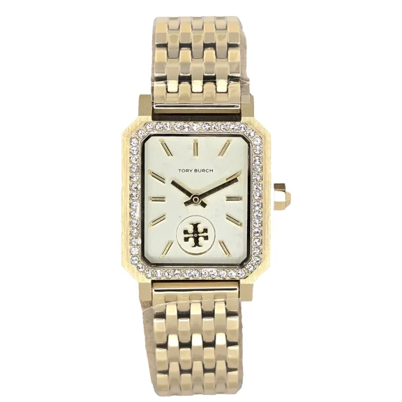 Tory Burch Robinson TBW1513 Cream Dial Gold Bracelet 27MM Womens Watch