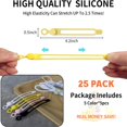 thumbnail image 3 of 25pcs Silicone Cable Ties Reusable Cable Management Organizer Cable Straps Cord Ties Multipurpose Elastic Cord Organizer for Bundling and Fastening Cable Cords Wires, 3 of 10